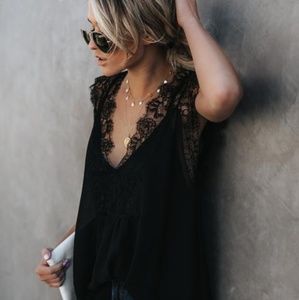 Vici black lace top